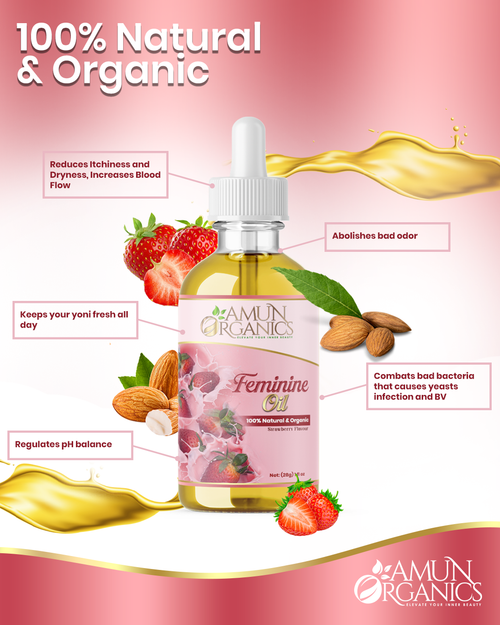 Feminine Yoni Oil – Strawberry Scented | Amun Organics